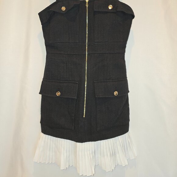 Sandro Shangrila Tweed Mini Dress in Blk/Wht, Size 38, New with Tags - Picture 3 of 7